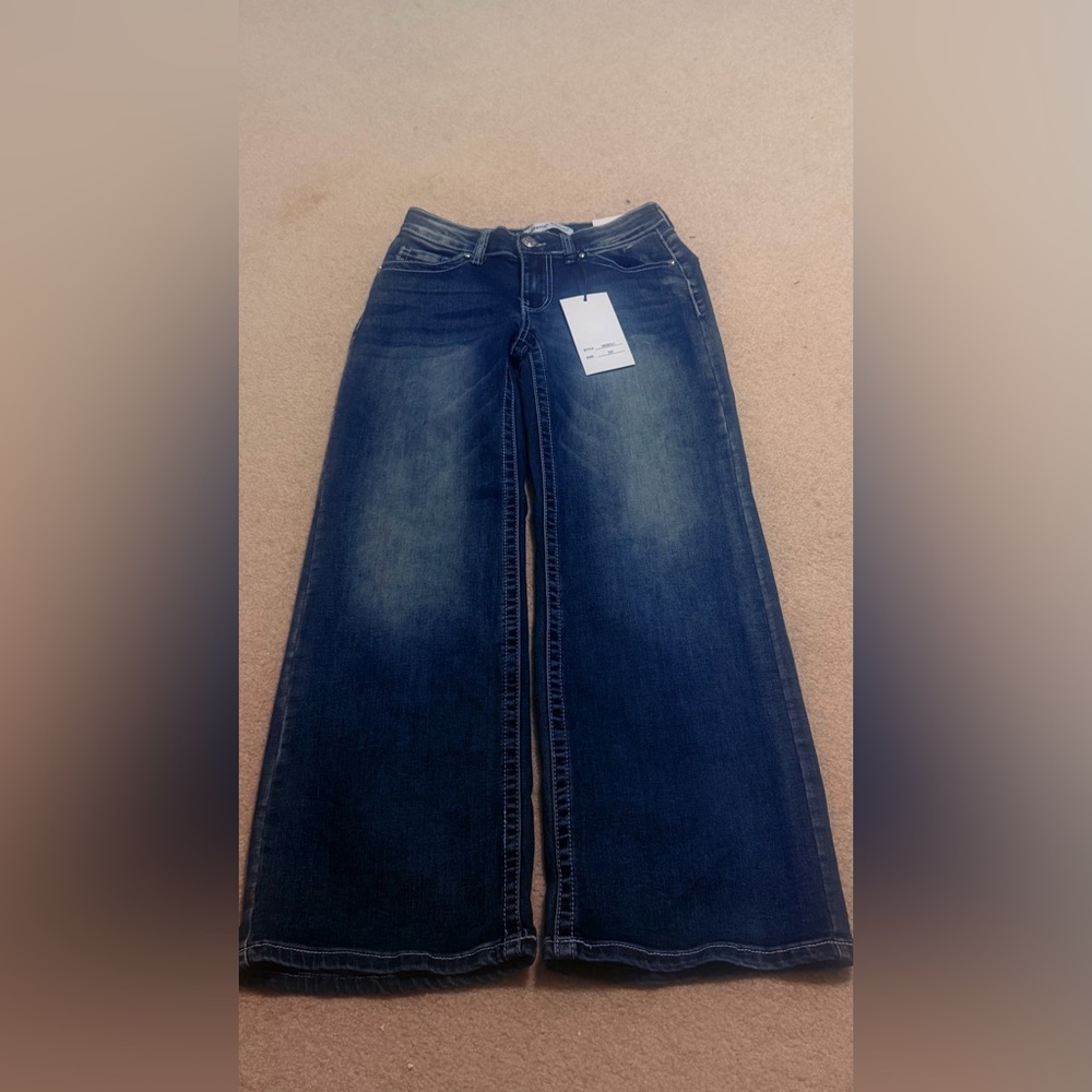 Classic Blue Women's Wide Leg Jeans